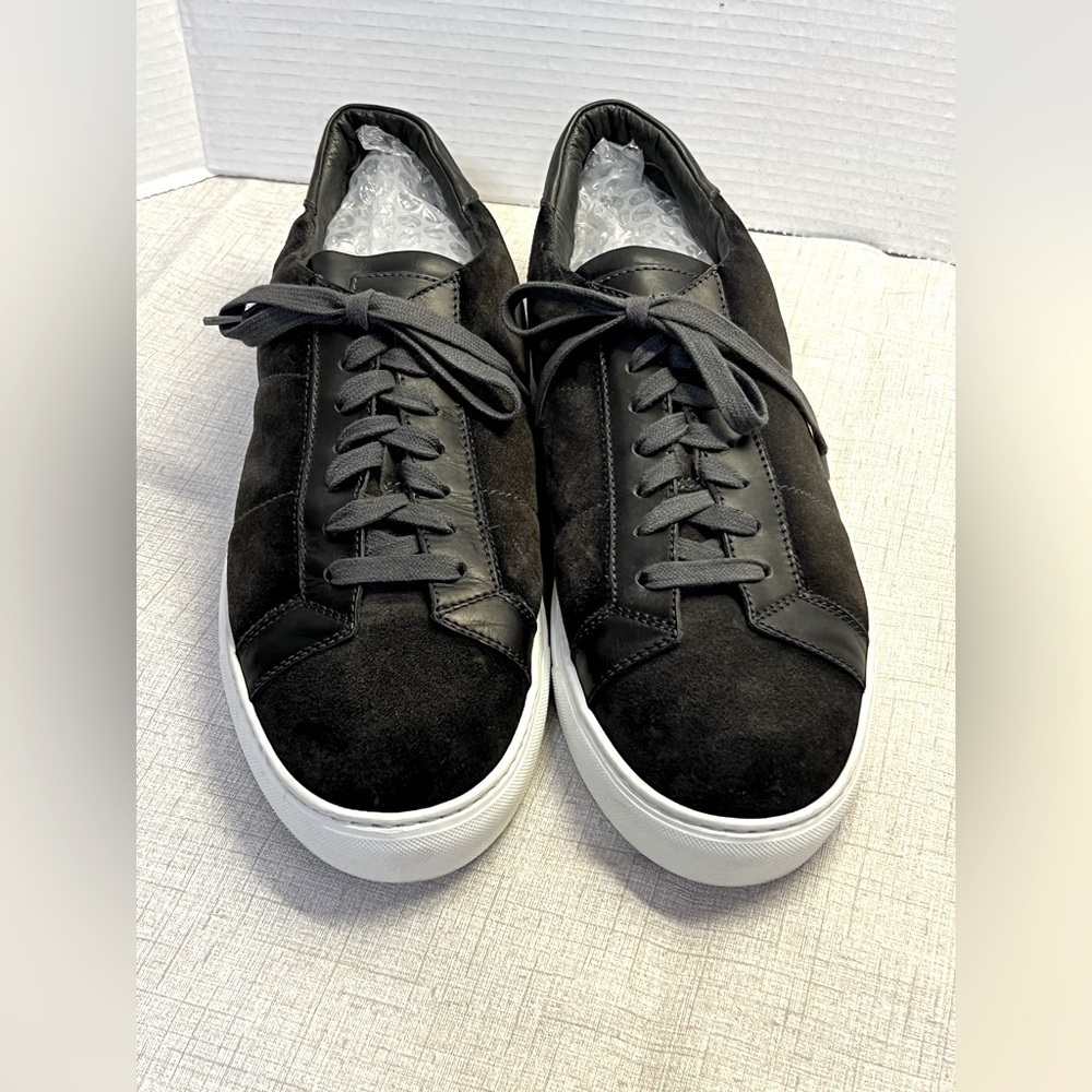 TO BOOT NEW YORK Men’s ALPHA Black suede low‎ top sneaker size 12